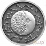 Niue Island THE MOON series CELESTIAL BODIES $5 Silver coin 2017 High Relief Antique finish 2 oz