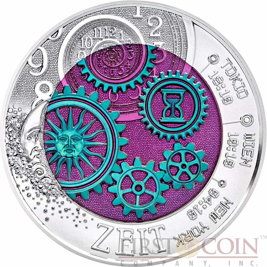 Austria TIME ZEIT series Silver-Niobium coin 25 Euro 2016