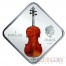 Niue Violin Lady Blunt Stradivarius by Antonio Stradivari 1644-1737 Silver coin $1 Wooden 3D inlay 2014 Proof Square 1 oz