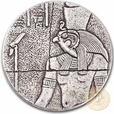Republic of Chad HORUS series EGYPTIAN RELIC Silver coin 1000 Francs 2016 Antique finish 2 oz