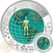 Austria ANTHROPOCENE ANTHROPOZAN series Silver-Niobium coin 25 Euro 2018