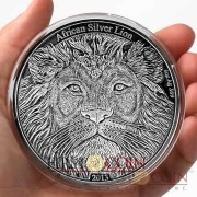 Congo AFRICAN SILVER LION 5000 Francs Silver coin High Relief 2013 Black Proof 4 oz
