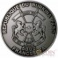 Burkina Faso Baby SMILODON Saber Toothed Tiger 5,000 Francs CFA Prehistoric Animals series Real Eyes High Relief Silver coin 4 oz Antique Finish 2013