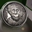 Ivory Coast The Chimpanzee 1,000 Francs African Animal Juniors series Silver coin 1 oz Ultra High Relief Handmade Antique Finish 2014