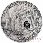 Palau Amethyst $5 Treasures of the World Series Silver Coin Amethyst Insert Antique Finish 2013