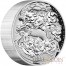 Tuvalu DRAGON and HIS NINE SONS CHINESE MYTHOLOGY MYTHICAL CREATURES $5 Silver Coin 2016 Ultra High Relief Concave shape Proof 5 oz