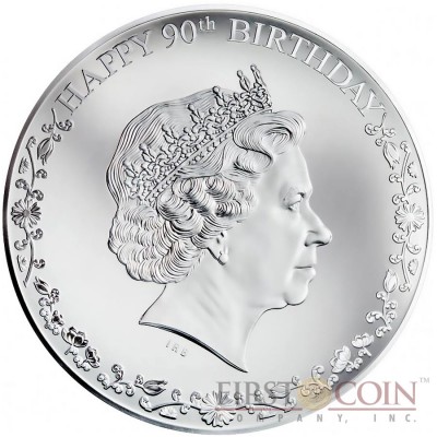 Cook Islands HAPPY 90th BIRTHDAY QUEEN ELIZABETH II Silver Coin $1 Proof 2016