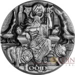 Tokelau ODIN - RULER OF THE AESIR Mythical series LEGENDS OF ASGARD Silver Coin $10 Antique finish 2016 Max Relief Minting 3 oz