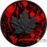 Canada DIAMOND MAPLE SKULL CANADIAN MAPLE LEAF Series CARD SUIT $5 Silver Coin 2017 Black Ruthenium 1 oz