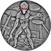 Republic of Chad ALIEN UFO INVASION 10,000 Francs 2018 Antique finish Ultra High Relief 2 oz