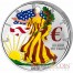 USA American Eagle Four Currency Symbols - Four Seasons 4 Four Coin Set $4 Silver 2012 Colored 4 oz