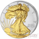 USA American Silver Eagle $1 Gilded 2014 Silver coin 1 oz