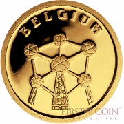 Liberia BELGIUM $12 "European Collection" series Gold coin 2008 Proof