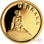 Liberia DENMARK $12 "European Collection" series Gold coin 2008 Proof