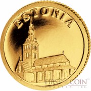 Liberia ESTONIA $12 "European Collection" series Gold coin 2011 Proof
