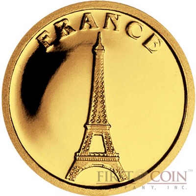 Liberia FRANCE $12 "European Collection" series Gold coin 2008 Proof