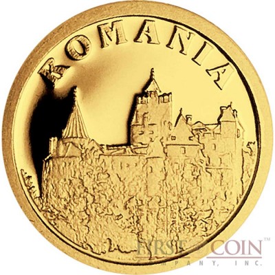 Liberia ROMANIA $12 "European Collection" series Gold coin 2008 Proof