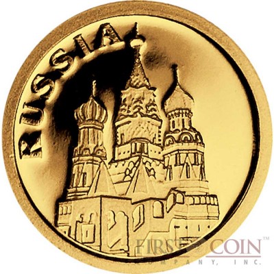 Liberia RUSSIA $12 "European Collection" series Gold coin 2008 Proof