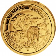 Somalia Elephant 20 Shillings series African Wildlife Gold 1/50 oz Coin 2012 Proof