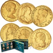 Germany THE GOLD MONARCHS Collection six Gold coin set 1814 - 1890