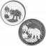 Somalia DAY and NIGHT SOMALIAN ELEPHANTS series AFRICAN WILDLIFE 200 Shillings Two Coin Silver Set 2017 Ruthenium plated Proof 2 oz