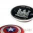 Fiji CAPTAIN AMERICA DOMED SHIELD Marvel Avengers $2 Silver coin 2016 Convex Concave shaped Proof 2 oz