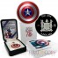 Fiji CAPTAIN AMERICA DOMED SHIELD Marvel Avengers $2 Silver coin 2016 Convex Concave shaped Proof 2 oz