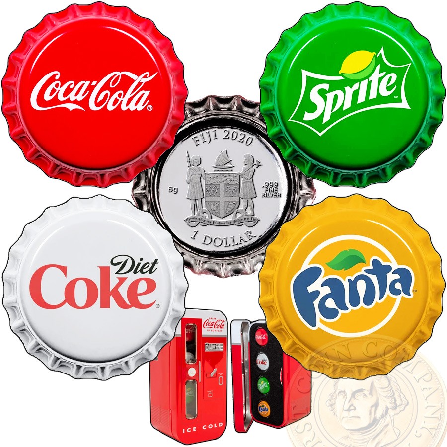Silver Coca-Cola Bottle Caps Never Used 54 caps 