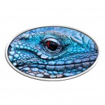 Niue Island BLUE IGUANA series ANIMAL SKIN $2 3D Eye 2012 Silver Coin High relief Antique finish 1 oz
