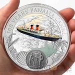 Niue Island 100 Years Panama Canal $2 Silver Coin Colored Proof-like partly Frosted ~1.6 oz  2014