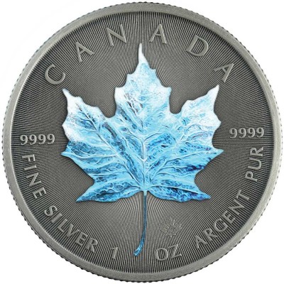 Colorized Series! 2020 Canada Maple Leaf 4 Seasons Green 1 Ounce Silver