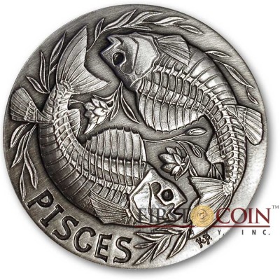 2015 Memento Mori Zodiac Series 1 Oz Antique Finish COPPER Round Low Mintage of Only 2000 Pieces SkullCoins TAURUS 