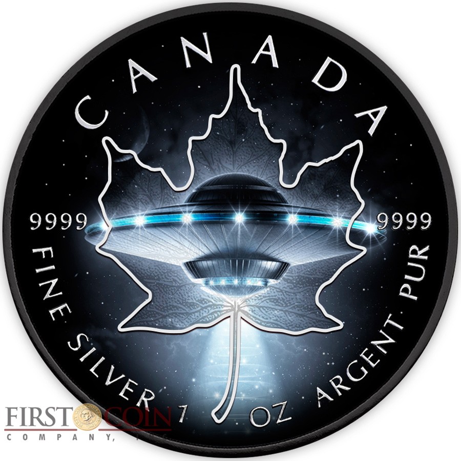 Canada 2017 5 $ Maple Leaf 1Oz Native Moon Black Ruthenium Coin 