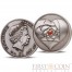 Cook Islands ROSE IN YOUR HEART 2016 Silver coin $1 Antique Finish Multi-Layer technique 3D effect