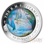 Fiji Titanic series DISCOVERY $50 Silver Coin 2012 Mother of Pearl Proof 5 oz