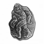 BIGFOOT-Yeti-Sasquatch 3 oz Silver Coin-Bar 2020 Antique finish