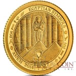 Palau ANKH Gold coin EGYPTIAN SYMBOLS series $1 Proof 2014