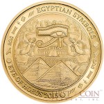 Palau EYE OF HORUS Gold coin EGYPTIAN SYMBOLS series $1 Proof 2015