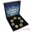 Finland CHRISTMAS AROUND THE WORLD 7 x 50 Pennia Cu-Ni with Handcrafted Cold-enamel-application Seven Coin Set Vary years