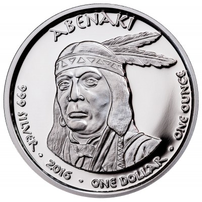 USA TRIBE ABENAKI NEW HAMPSHIRE BOBCAT NATIVE STATE DOLLARS series JAMUL - NATIVE AMERICAN SOVEREIGN NATIONS $1 Silver coin 2016 Proof 1 oz