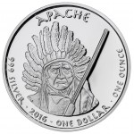 USA TRIBE APACHE ARIZONA RATTLESNAKE NATIVE STATE DOLLARS series JAMUL - NATIVE AMERICAN SOVEREIGN NATIONS $1 Silver coin 2016 Proof 1 oz