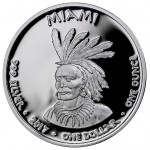 USA TRIBE MIAMI INDIANA MINK NATIVE STATE DOLLARS Series JAMUL - NATIVE AMERICAN SOVEREIGN NATIONS $1 Silver coin 2017 Proof 1 oz