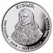 USA TRIBE KIOWA WYOMING HORNED LIZARD NATIVE STATE DOLLARS Series JAMUL - NATIVE AMERICAN SOVEREIGN NATIONS $1 Silver coin 2018 Proof 1 oz