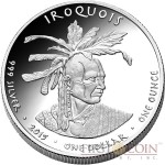 USA TRIBE IROQUOIS PENNSYLVANIA SKUNK NATIVE STATE DOLLARS Series JAMUL - NATIVE AMERICAN SOVEREIGN NATIONS $1 Silver coin 2015 Proof 1 oz