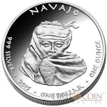 USA TRIBE NAVAJO NEW MEXICO COUGAR NATIVE STATE DOLLARS Series JAMUL - NATIVE AMERICAN SOVEREIGN NATIONS $1 Silver coin 2015 Proof 1 oz