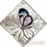 Palau Butterfly Greta Oto $10 Animals in Glass Silver coin Glass Insert Colored 2014 Proof ~2 oz