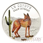 Niger COYOTE Canis Latrans series Predator Hunters 1000 Francs Silver coin Proof 2013