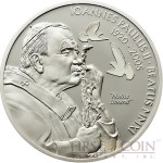 Palau BEATIFICATION OF JOHN PAUL II series RELIGIOUS PEOPLE Silver coin $2 White enameling Proof 2011