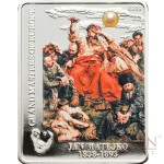 Cook Islands WERNYHORA - JAN MATEJKO series MASTERPIECES OF ART $5 Silver Coin 2009 Proof Pearl inlay