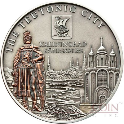 Cook Islands KALININGRAD RUSSIA series HANSEATIC LEAGUE SEA TRADING ROUTE $5 Silver coin Antique finish with Bronze plating 2010